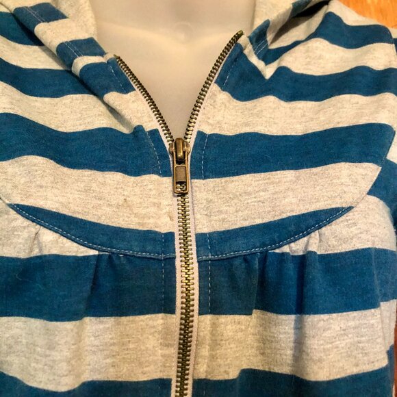 Vintage Y2K Love on a Hanger Striped zip up hoodie with two pockets, Size S - Picture 3 of 7